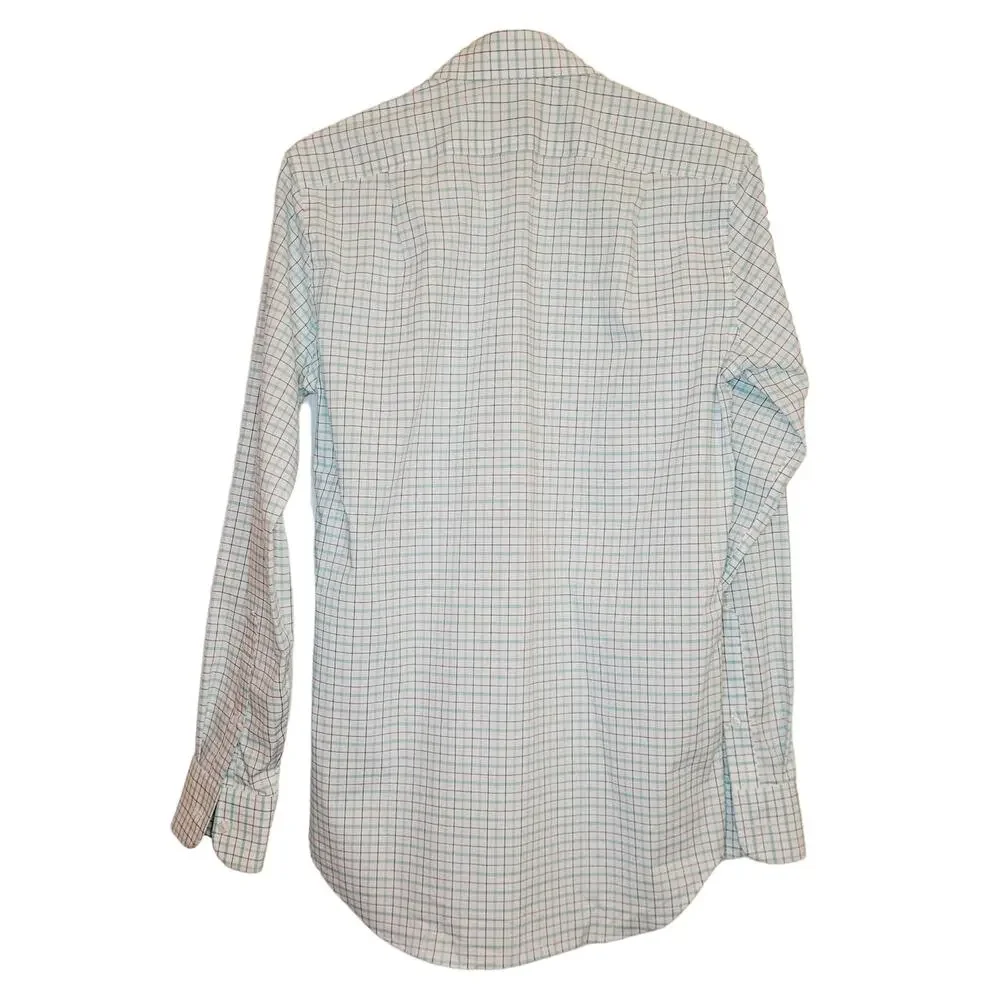 J.Crew Flex Wrinkle Free blue plaid button up shirt XS Mens Preppy Classic